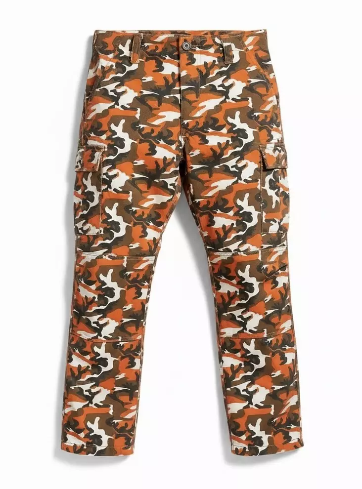 Reisitaskuhousut, Oranssi Camo - Reisitaskuhousut - HO634 - 1