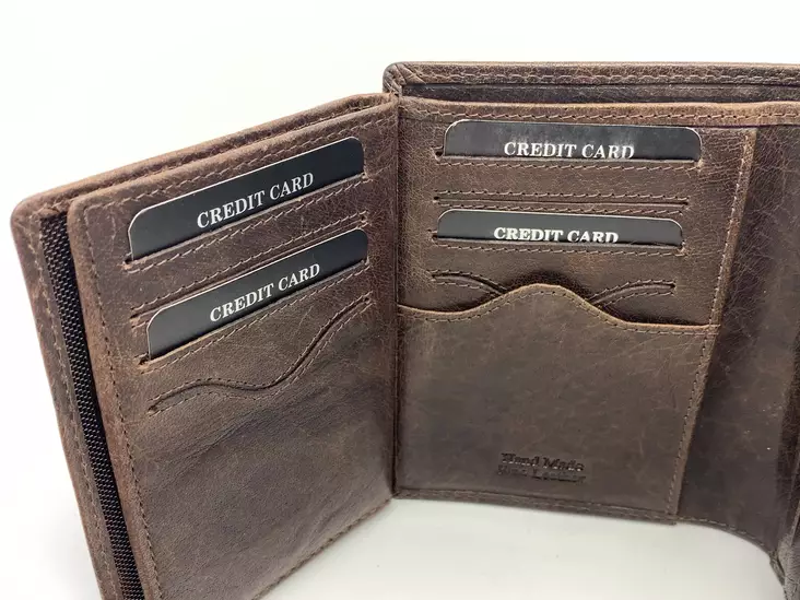 Ruskea nahkalompakko, RFID - Lompakot ja rahakukkarot - KN404 - 1