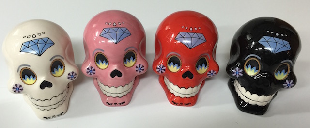 Säästökallo, Sugar Skull, eri värejä - Säästölippaat - PRT504 - 1