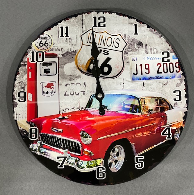 Seinäkello Route 66 Illinois, 30cm - Kellot - KE144 - 1