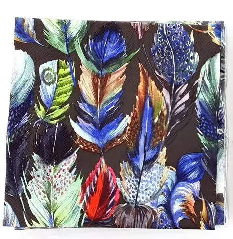 Servetti Höyhenet 20 kpl 33x33cm - Servetit - SER84 - 1