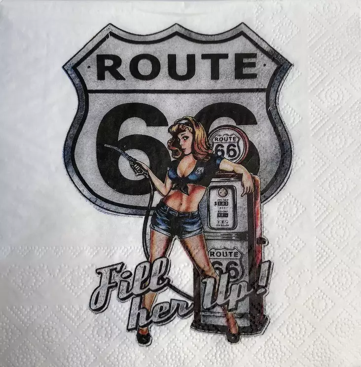 Servetti Route 66 33x33cm ruoka servetti - Servetit - SER74 - 1