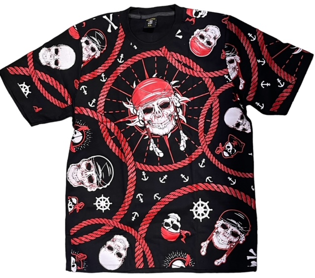 T-paita Sailor Skull, musta - T-paidat - TP1374 - 1