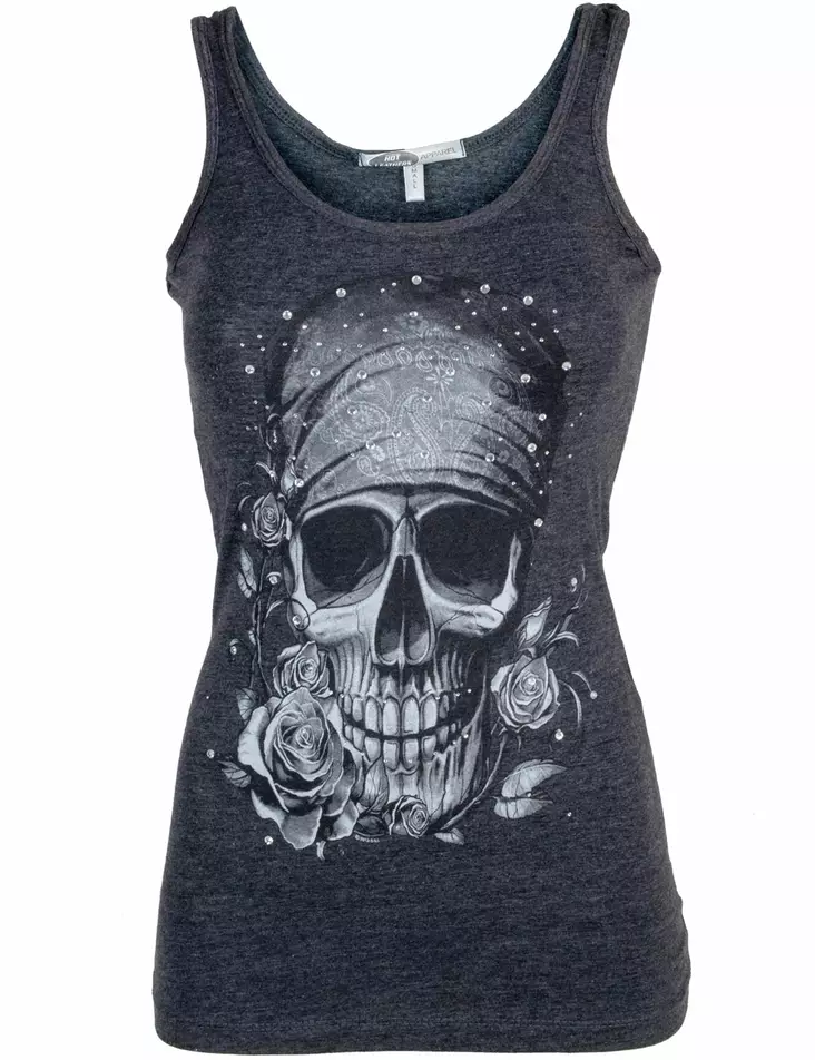 Tank top-Hot Leathers-Skull Bandana-NP534 - Topit - NP534 - 1