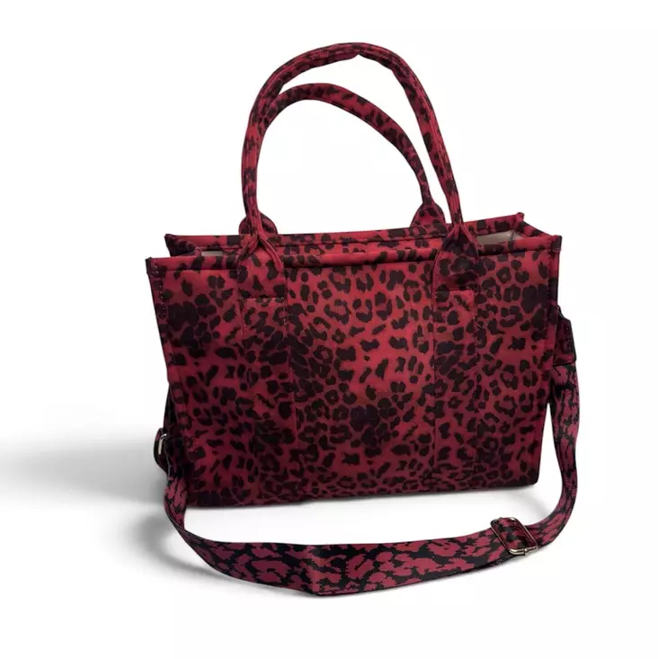 Totebag Leopardi, punainen - Laukut - NL924 - 1