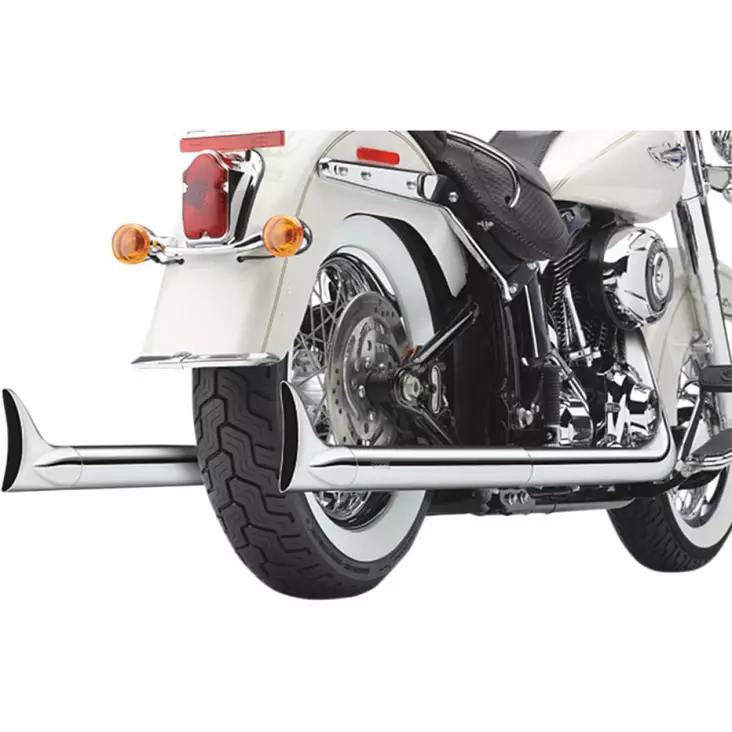 TRUE DUALS EXHAUST SYSTEM CHROME WITH FISHTAIL TIPS - Pakoputket ja niiden osat - 18001754 - 1