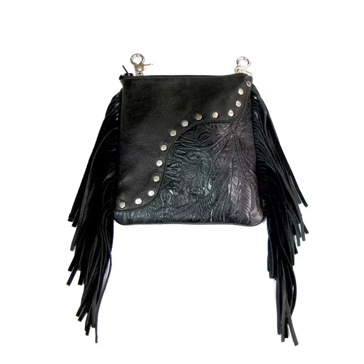 Vyölenkkilaukku Floral, musta - Laukut - MAS74 - 1