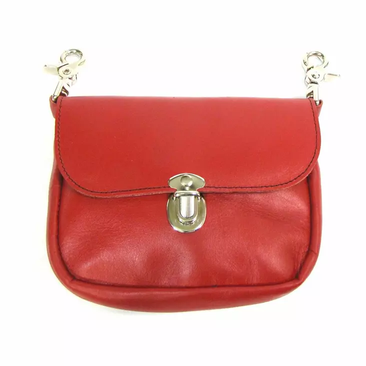 Vyölenkkilaukku punainen nahkalaukku - Laukut - MAS14 - 1