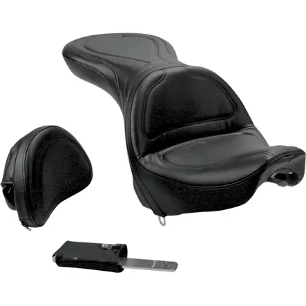 EXPLORER SEAT WITH DRIVER BACKREST HARLEY DAVIDSON - Satulat ja satulanpäälliset - 08020205 - 1