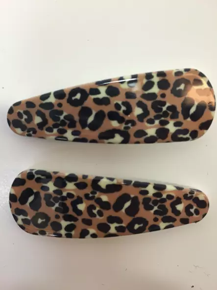 Hiuspinnit, Leopardi ruskea/valk. 2 kpl - Hiuskoristeet - PIN65 - 1