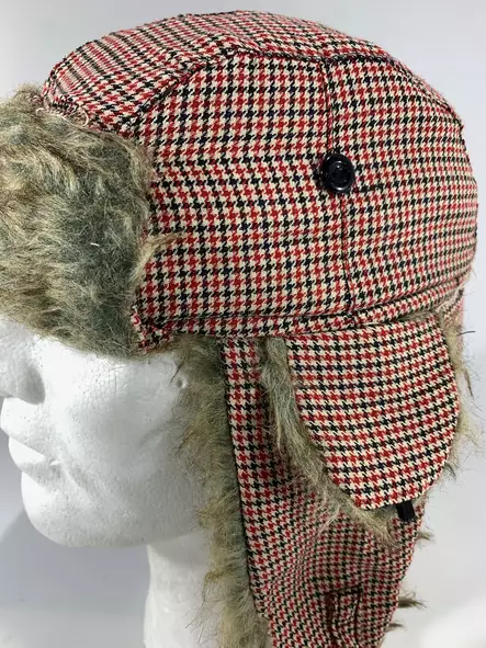 Lasten Karvalakki Punamusta ruutu - Karvalakit - KAR55 - 1