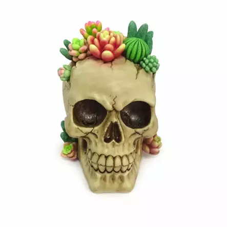 Mehikasvikallo,11 x 14 x 14,5 cm - Kallot, Halloweenrekvisiitta - HOR755 - 1