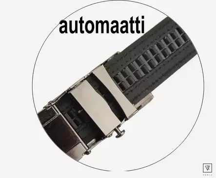 Musta nahkavyö 30 mm - Nahkavyöt - KV205 - 2