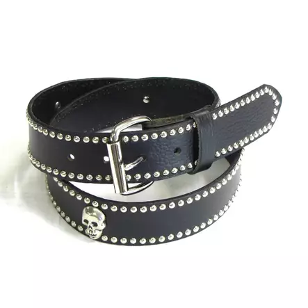 Nahkavyö Kallo Conchot, musta - Nahkavyöt - MAS55 - 1