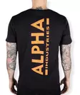 Alpha T-paita musta oranssi painatus - T-paidat - ALP15 - 8