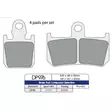 BRAKE PAD DP SINTERED REPLACEMENT STREET TOURING OFF-ROAD/ATV - Jarrupalat - 17212565 - 1