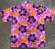Havaijipaita, Lila, oranssi-lilat kukat - Kauluspaidat - KP175 - 3