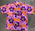 Havaijipaita, Lila, oranssi-lilat kukat - Kauluspaidat - KP175 - 1