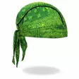 Headwrap, Green Paisley - Headwrapit - HW225 - 4