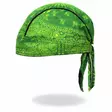 Headwrap, Green Paisley - Headwrapit - HW225 - 7