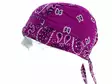 Headwrap, lila, valkomusta kuviot - Headwrapit - HW155 - 6