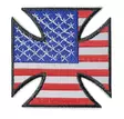 Kangasmerkki Maltanristi USA lippu - Kangasmerkit - K1645 - 1