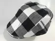 LASTEN flatcap valkomusta ruutulippis - Flat Capit - LC535 - 1