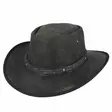 Nahkainen Cowboy Hattu, olive - Hatut - HAT145 - 2
