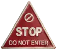 Peltikyltti STOP do not enter kolmio - Taulut, kehykset - PELT245 - 1