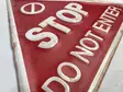 Peltikyltti STOP do not enter kolmio - Taulut, kehykset - PELT245 - 2