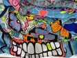 Pyyhe sugar skull sininen 75x160cm - Kodin tekstiilit - PYY15 - 4