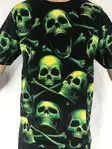T-paita, All over green Skull, Glow - T-paidat - TP1225 - 1