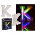 Värikäs K- kirjain, LED n.16 cm - Valaisin, valoketju - VALO15 - 1