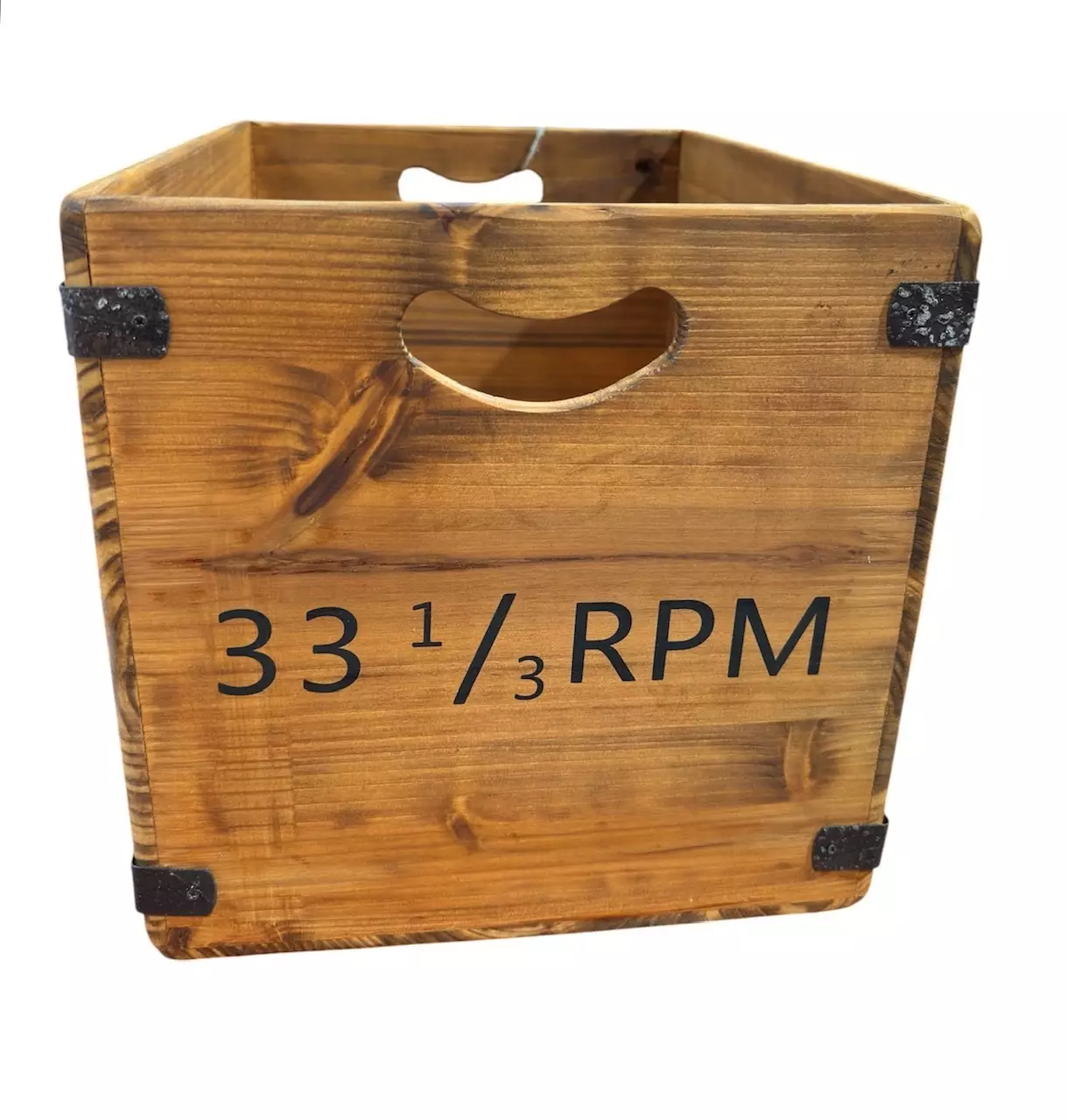 Puulaatikko vinyyleille LP-laatikon ulkomitat 34 x 27 x 27 cm