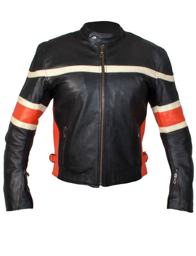 Nahkatakki, Rock, Musta Oranssi - Leatherheaven.com Verkkokauppa