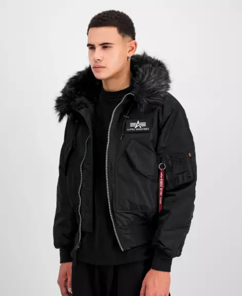 Alpha musta/musta/heijastava selkäpainat - Pilottitakit - ALP125 - 1