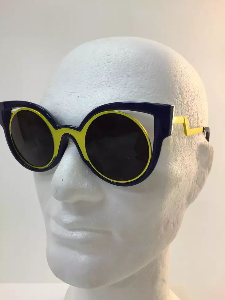 Aurinkolasit, kaksoiskehys, kelta/sini - Aurinkolasit - ARS415 - 1