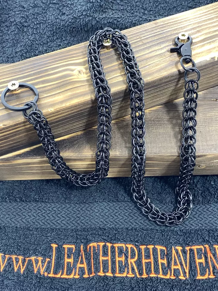 Avainketju musta paksupyöreä punottu - Avainketjut - KJ175 - 1