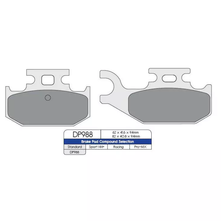 BRAKE PAD DP SINTERED REPLACEMENT STREET TOURING OFF-ROAD/ATV - Jarrupalat - 17210815 - 1