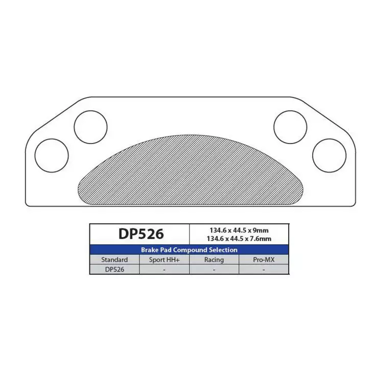 BRAKE PAD DP SINTERED REPLACEMENT STREET TOURING OFF-ROAD/ATV - Jarrupalat - 17211735 - 1