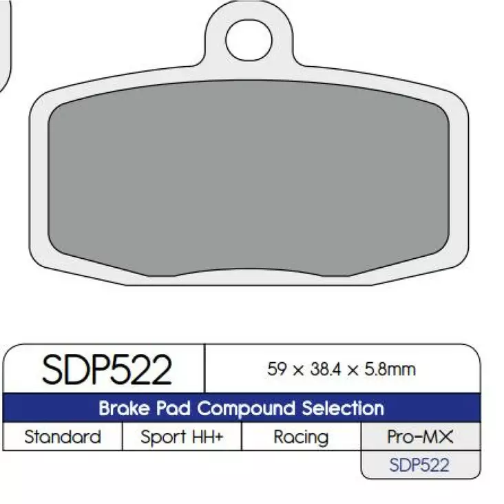 BRAKE PAD DP SINTERED REPLACEMENT STREET TOURING OFF-ROAD/ATV - Jarrupalat - 17212555 - 1