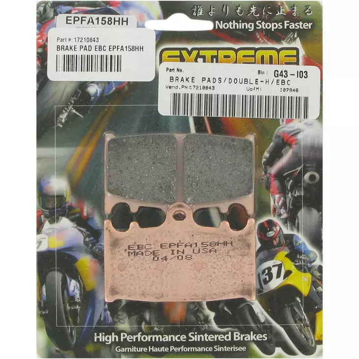 BRAKE PAD EPFA-HH SERIES SINTERED METAL - Jarrupalat - 17210845 - 1