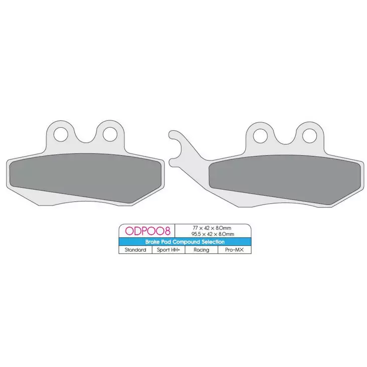 BRAKE PAD ODP SCOOTER ORGANIC COMPOUND ASBESTOS FREE - Jarrupalat - 17220135 - 1