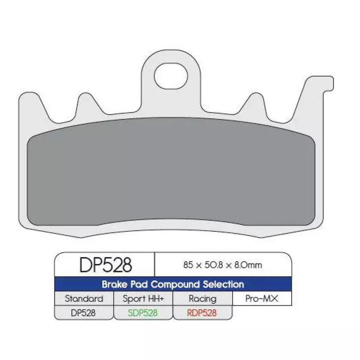 BRAKE PAD RDP X-RACE TITANIUM HIGH FRICTION ROAD-RACING - Jarrupalat - 17212325 - 1
