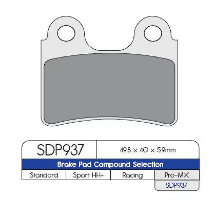 BRAKE PAD SDP PRO MX HIGH FRICTION OFFROAD - Jarrupalat - 17210955 - 1