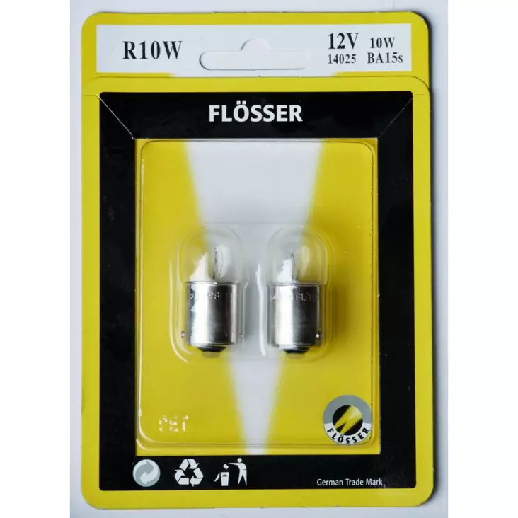 BULB SINGLE FILAMENT R10W 12V BA15S 10PK - Polttimot - 20600375 - 1