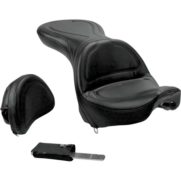 EXPLORER SEAT WITH DRIVER BACKREST HARLEY DAVIDSON - Satulat ja satulanpäälliset - 08020205 - 1