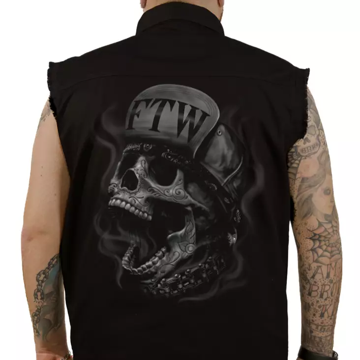 Farkkuliivi FTW revityt hihat musta - Hihattomat paidat - LET15 - 1