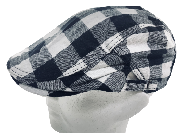 Flatcap mustavalko ruudullinen - Flat Capit - LC595 - 1