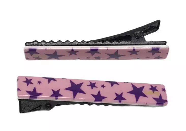 Hiusklipsi Tähti, pinkki/lila, 2 kpl - Hiuskoristeet - PIN265 - 1